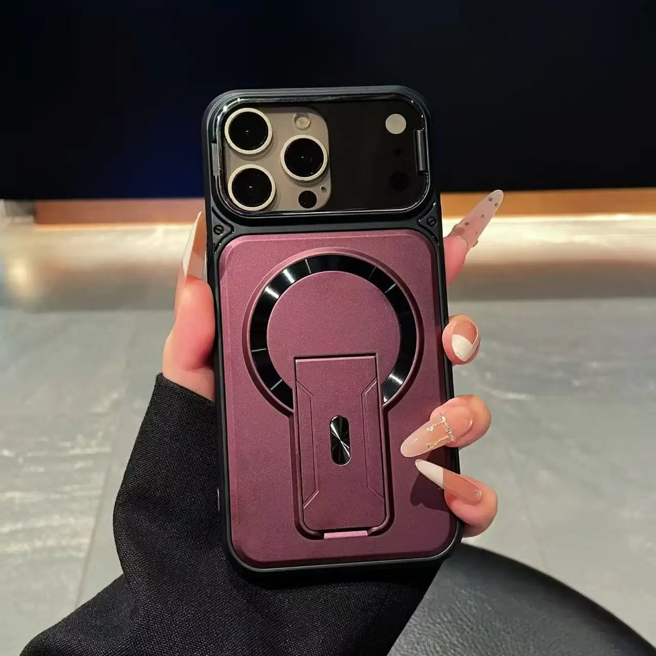 Camera Lens Protector - Capa Magnética com Suporte Dobrável para
